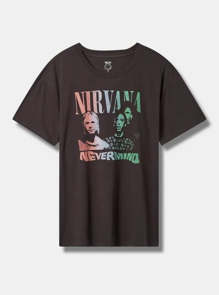 Nirvana Relaxed Fit Cotton Boxy Tee