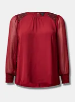 Georgette With Sequin Trim Blouse