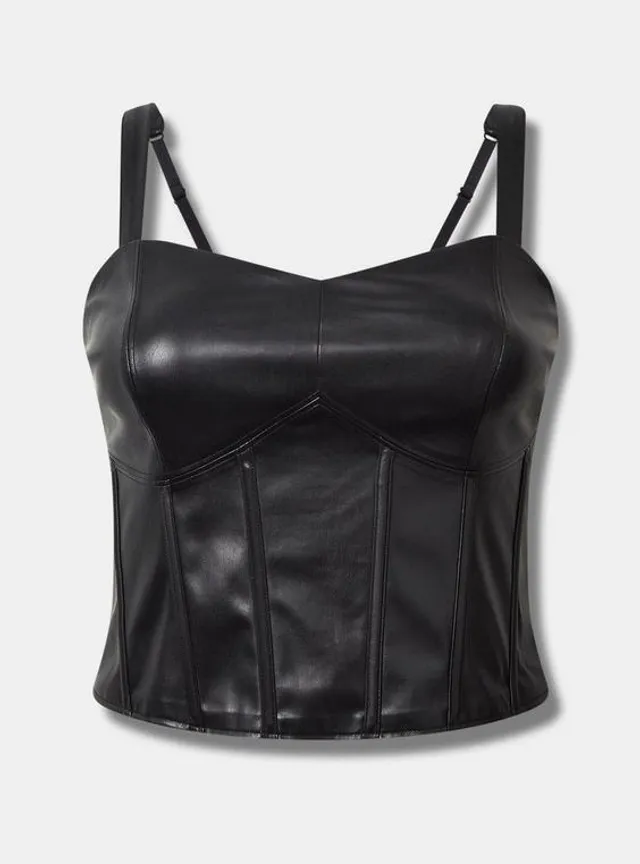 TORRID Peplum Faux Leather Corset Top