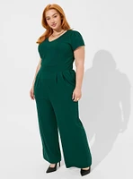 Ponte High Neck Belt Jumpsuit