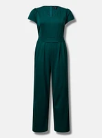 Ponte High Neck Belt Jumpsuit