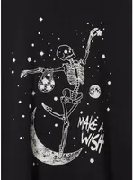 Wish Skull Classic Fit Cotton Polyester Crew Neck Tee