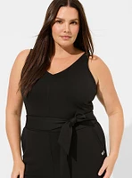 Luxe Cozy Cupro Full Length Active Jumpsuit With Tie