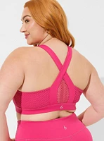 Low Impact Wireless Mesh Cut-Out Active Sports Bra