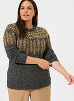 Vegan Cashmere Lurex Crew Neck Sweater