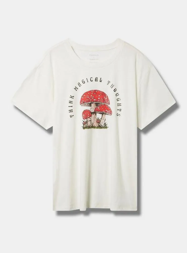 Mushroom Magic Classic Fit Cotton Crew Neck Tee