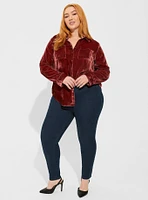 Madison Velvet Button Up Long Sleeve Shirt