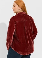 Madison Velvet Button Up Long Sleeve Shirt