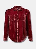 Madison Velvet Button Up Long Sleeve Shirt