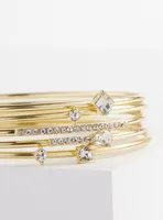 Delicate Stone Bangle Bracelet Set