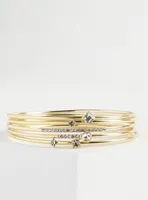 Delicate Stone Bangle Bracelet Set