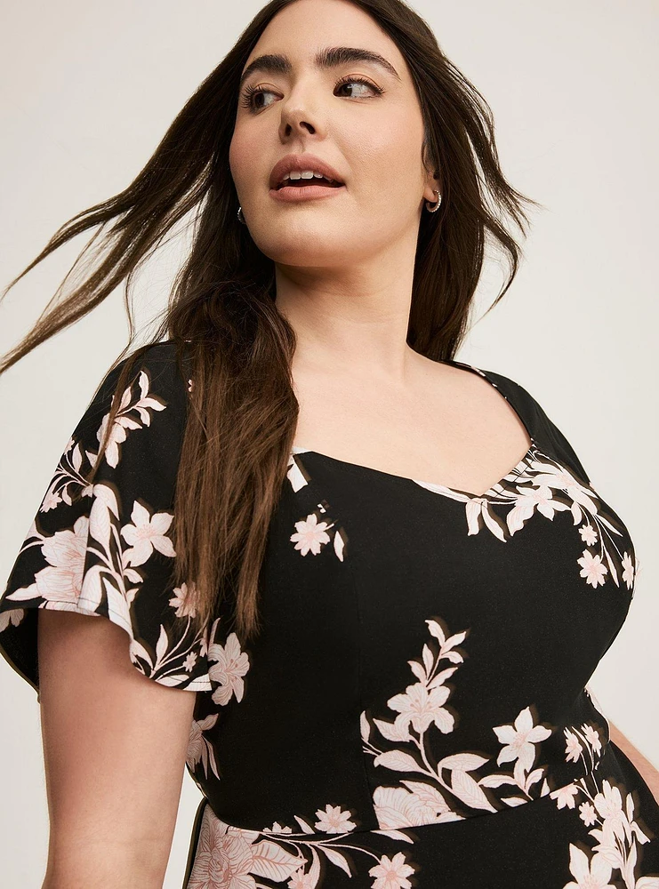 Challis Peplum Sweetheart Top