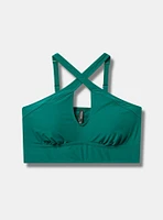 Wireless Cutout Halter Bikini Top