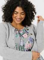 Vegan Cashmere Crop Cardigan Sweater