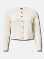 Vegan Cashmere Crop Cardigan Sweater