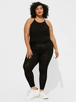 Full Length Signature Waist Velvet Burnout Legging