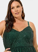 Peplum Sequin V-Neck Tank