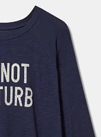 Do Not Disturb Classic Fit Super Soft Slub 3/4 Sleeve Raglan Tee