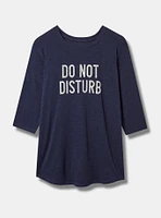 Do Not Disturb Classic Fit Super Soft Slub 3/4 Sleeve Raglan Tee