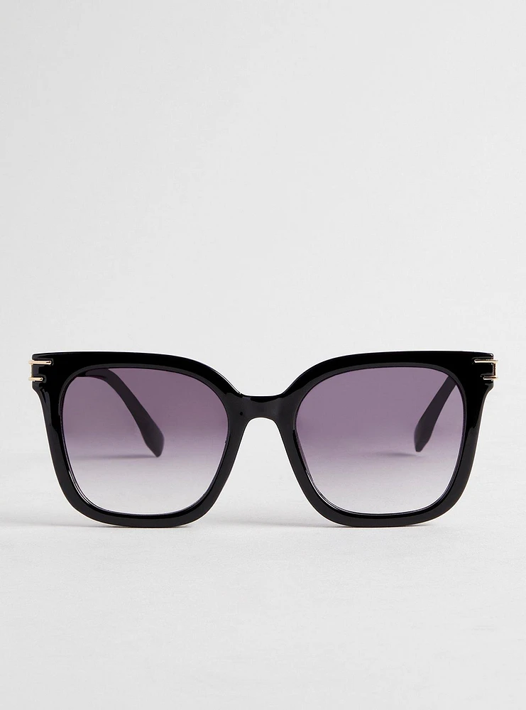 Oversized Cut Out Ombre Lens Sunglass.