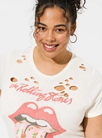 The Rolling Stones Relaxed Fit Cotton Destructed Tee