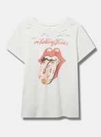 The Rolling Stones Relaxed Fit Cotton Destructed Tee