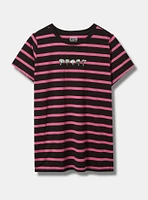 Invader Zim Classic Fit Stripe Embroidered Tee