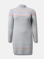 Mini Vegan Cashmere Mock Neck Sweater Dress