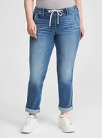 Pull-On Weekend Boyfriend Mid-Rise Jean