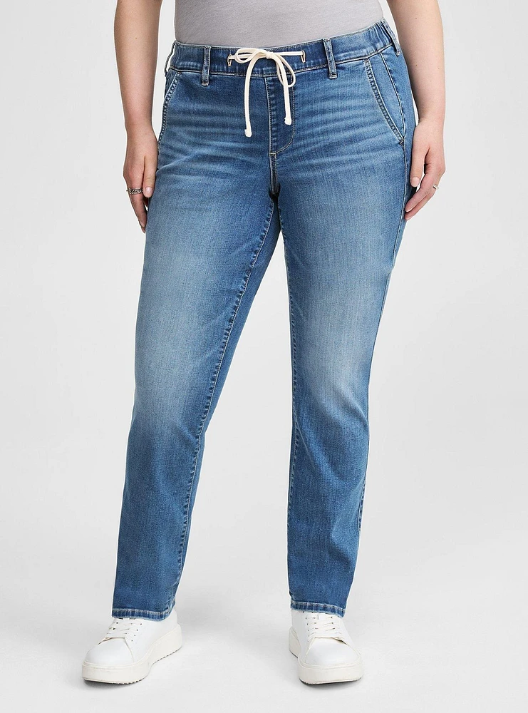 Pull-On Weekend Boyfriend Mid-Rise Jean