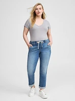 Pull-On Weekend Boyfriend Mid-Rise Jean