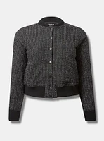 Boucle Varsity Bomber Jacket