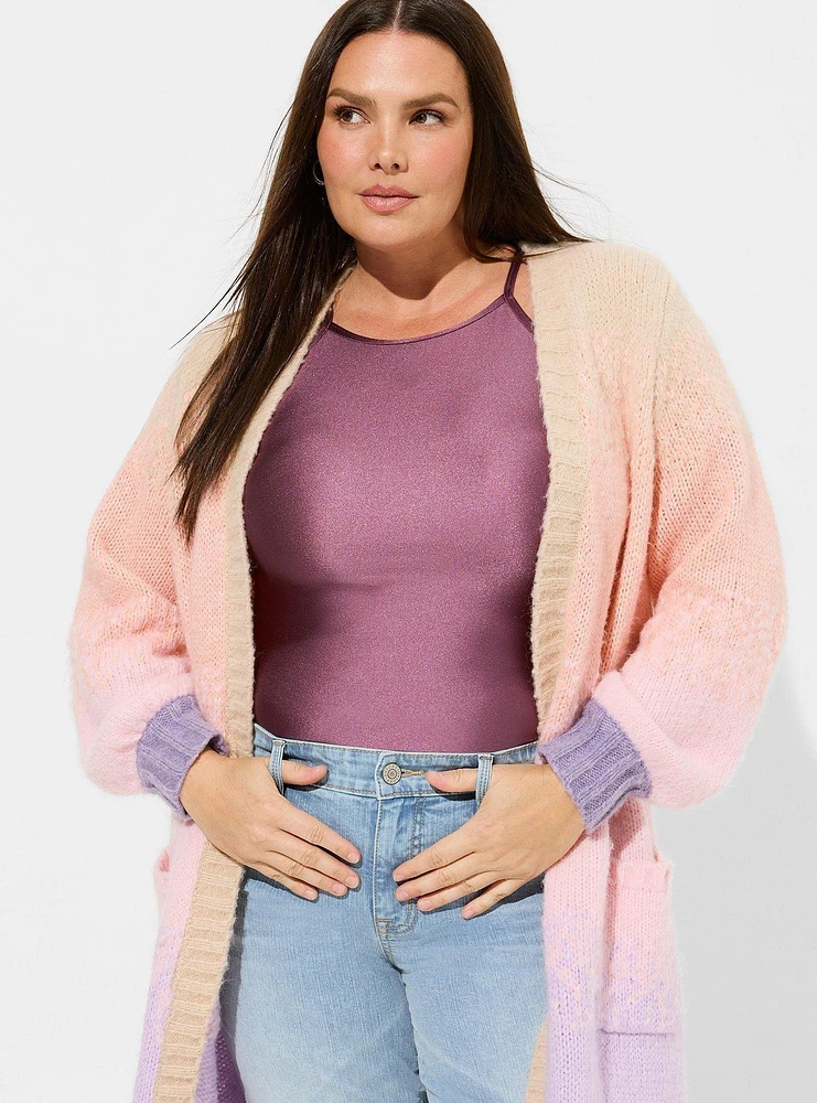 Coatigan Balloon Sleeve Sweater