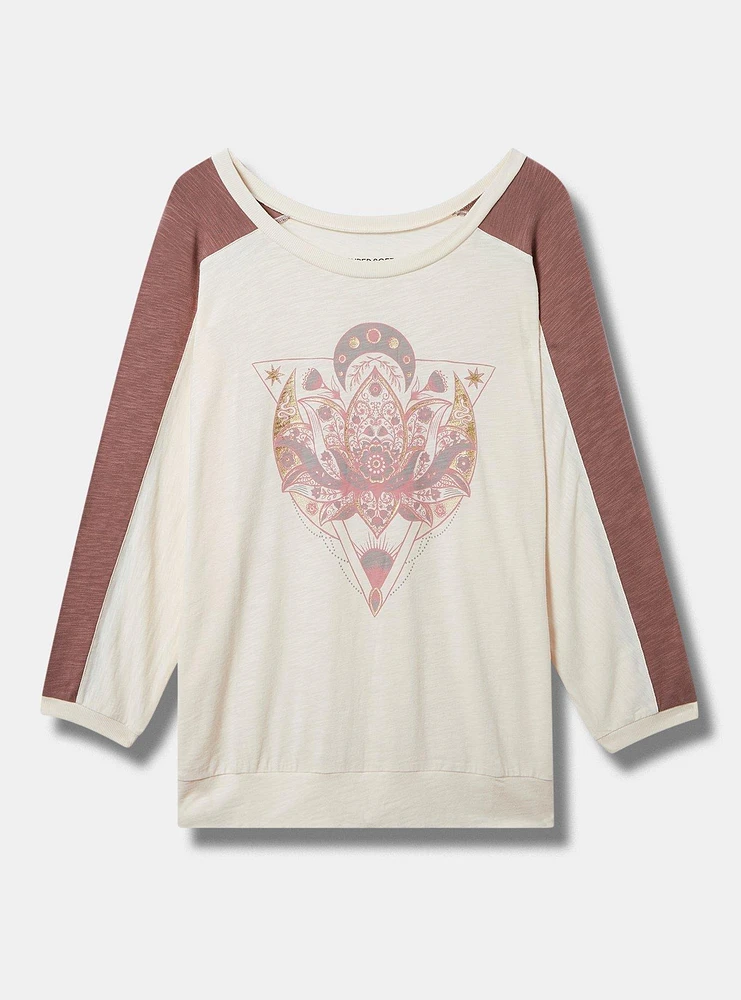 Lotus Relaxed Fit Super Soft Slub Long Sleeve Dolman Top