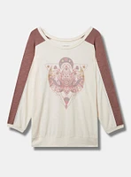 Lotus Relaxed Fit Super Soft Slub Long Sleeve Dolman Top