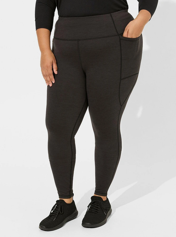 Super Soft Performance Jersey Full Length Active Legging with Side Pockets