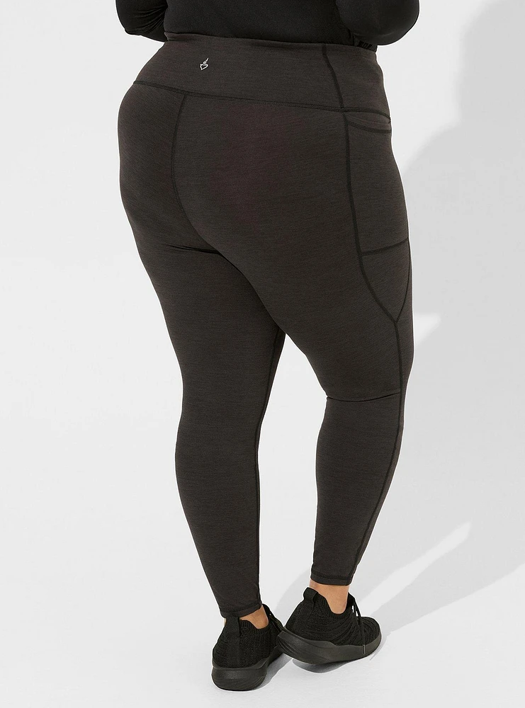 Super Soft Performance Jersey Full Length Active Legging with Side Pockets