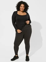 Super Soft Performance Jersey Full Length Active Legging with Side Pockets