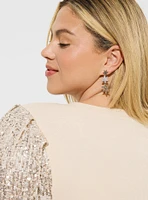 Snowflake Linear Statement Earring