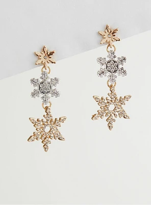 Snowflake Linear Statement Earring