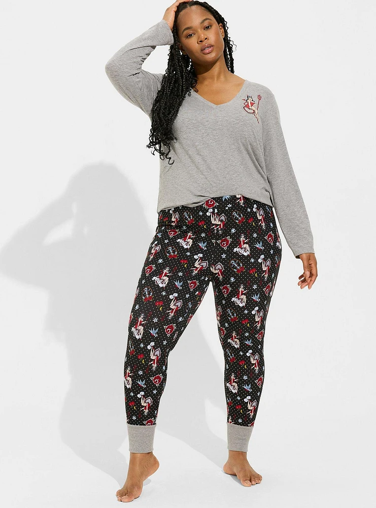 Foxy Button Full Length Sleep Legging