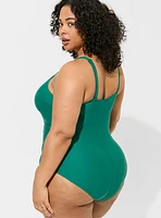 Wireless Plunge One-Piece Swimsuit