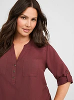 Harper Challis Pullover 3/4 Sleeve Blouse