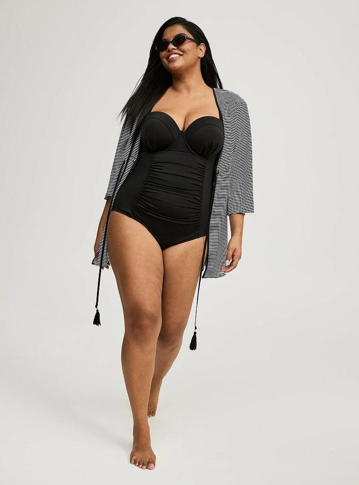 Shirttail Swim Cover-Up Kimono