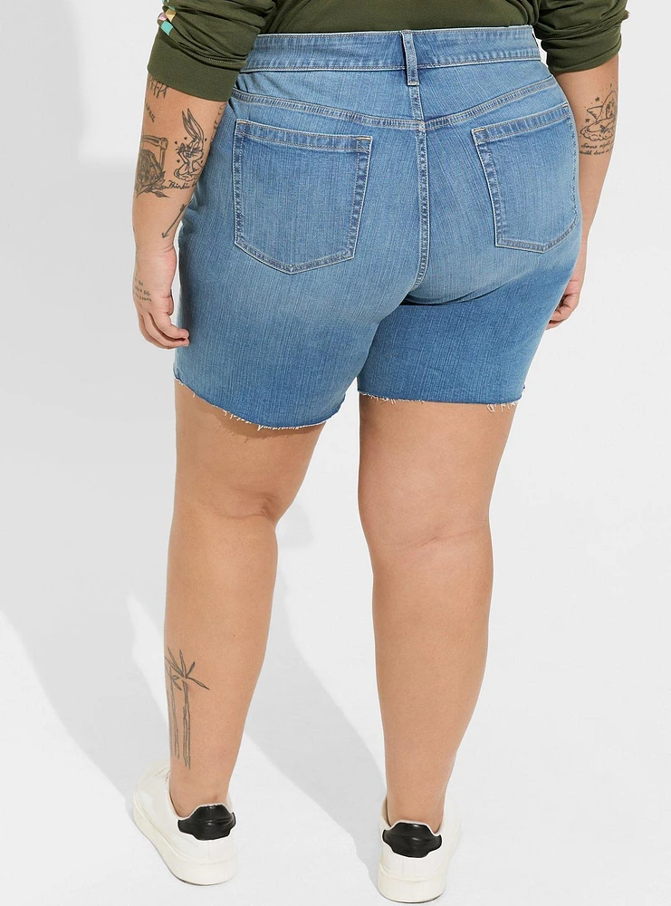 Perfect Boyfriend Bermuda Vintage Stretch Mid-Rise Short