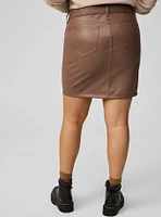 Faux Leather Mini Skirt