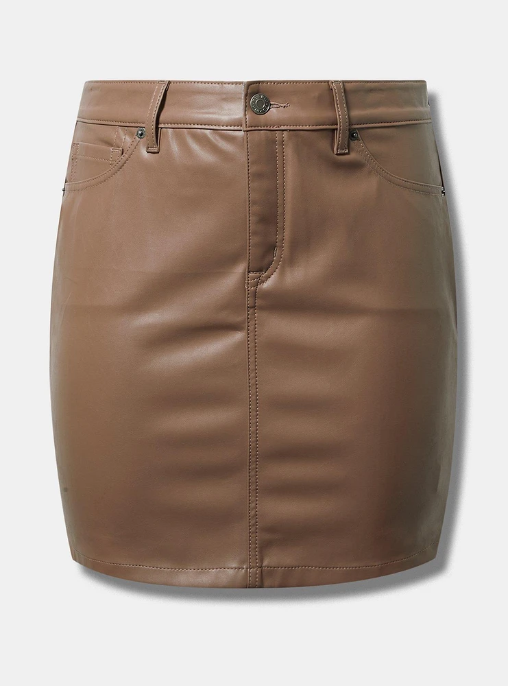 Faux Leather Mini Skirt