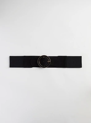 Round Buckle Stretch Waist Belt