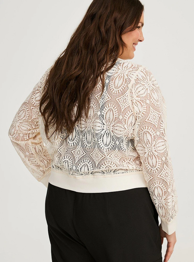 Crochet Bomber Jacket