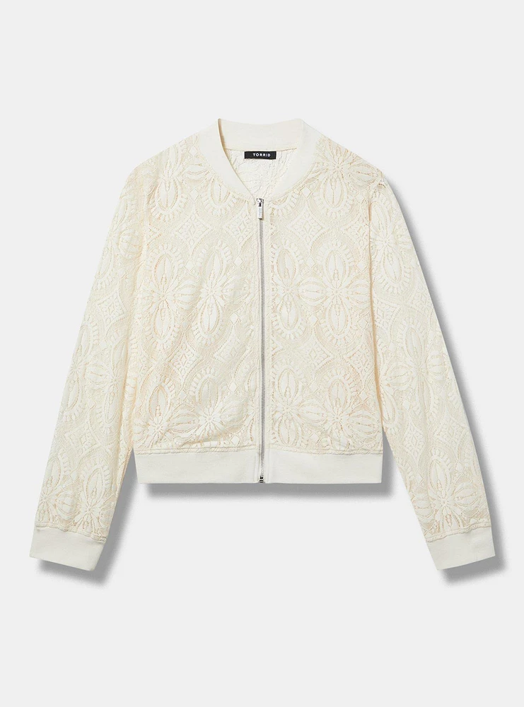 Crochet Bomber Jacket